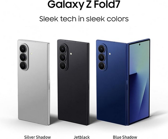 Samsung Galaxy Z Fold7 5G Mobile with Galaxy AI (JetBlack, 12GB RAM, 256GB Storage)