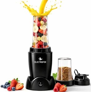 Electrofox Nutri Blender Blendo+ 750 W Juicer Mixer Grinder (Black Blendo | 2 Jars | Black)
