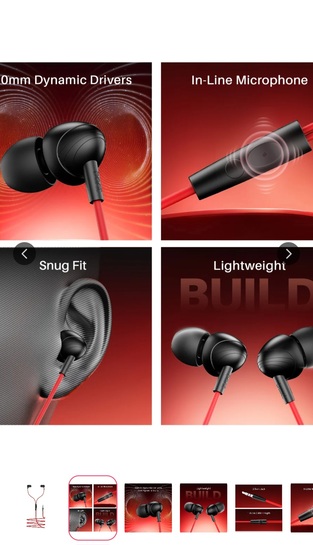 MYNTRA :- BOAT WIRED EARPHONE AT ₹189