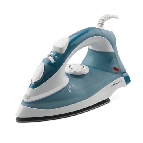 Bajaj MX 3 Neo Steam Iron | 1250 Watts Power For Faster Ironing | Vertical & Horizontal Ironing | Spray Function | Anti-Bacterial & Non-Stick Soleplate Coating | 2-Yr Warranty By Bajaj Blue