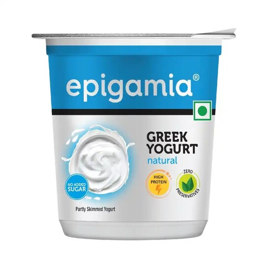 Zepto : Epigamia Greek Yogurt- Natural 400 g (Location Specific)