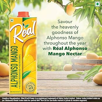 Real Alphonso Mango Fruit Juice-1L | Rich In Vitamin C |