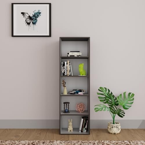 HomeTown Mezzola 5-Tier Engineered Wood Bookshelf