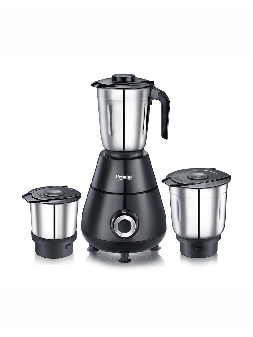 Prestige Apex Black Stainless Steel Super Efficient Blades 3 Jars Wet And Dry Grinder (500W)