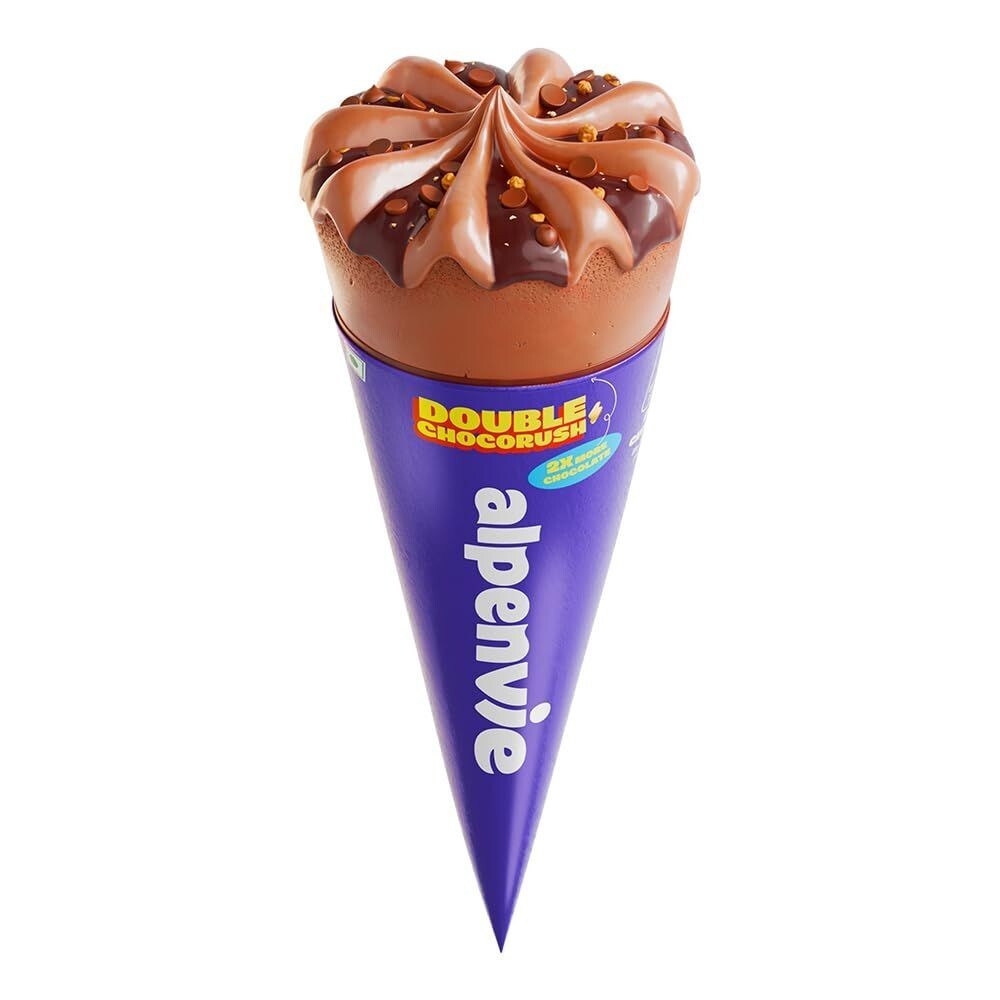 (Amazon Now) Heritage Alpenvie Double Chocorush Cone Ice Cream 110ml