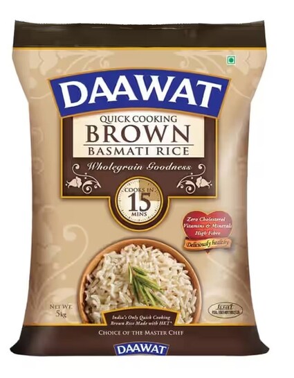 Zepto - Daawat Brown Basmati Rice 5kg(location specific)