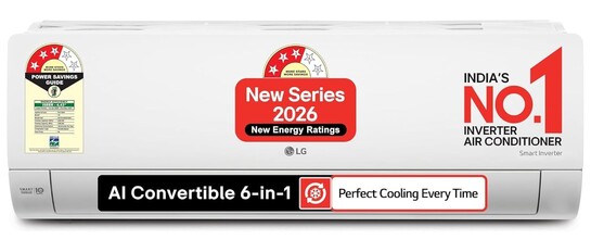 LG 1.5 Ton 3 Star, New star rated, Smart Inverter Split AC (Copper, AI ...
