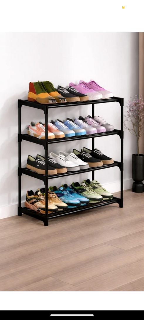 Multipurpose Shoe, Cloth & Book Storage Space Saver Plastic, Metal Shoe Stand