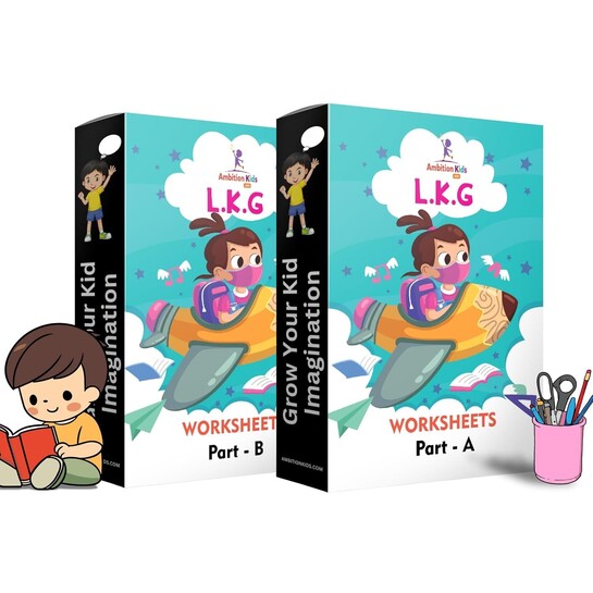 AmbitionKids Preschool LKG Worksheets Part A & B