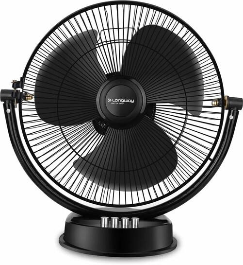 Longway Speedy with 2 Year Warranty Ultra High Speed 300 mm Table Fan (Black | Pack of 1)