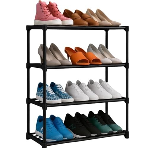 NYALKARAN Shoe Rack with Shelf | Foldable Plastic Shoe Rack with Shelves