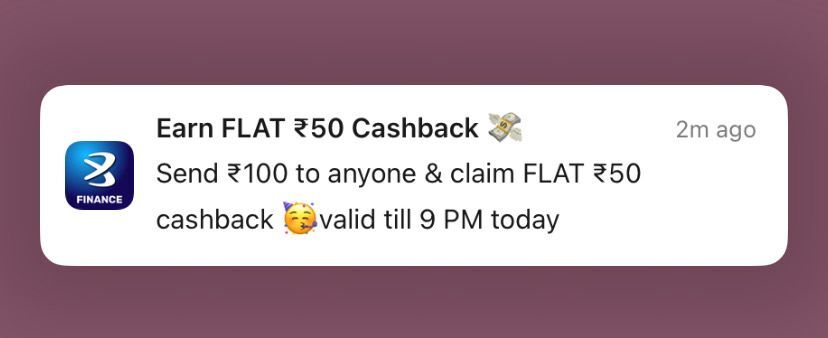 Bajaj App | P2P | Send 100 and Get 50 CB | Valid till 9 pm