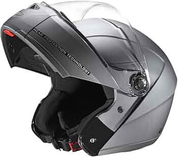 Studds Ninja Elite SUPER Flip Up Full Face Helmet (Matt Gun Grey, L)