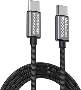 Dubstep Blaze Flash 65W Type-C to Type-C Nylon braided 1.25m Data Fast Charging Cable