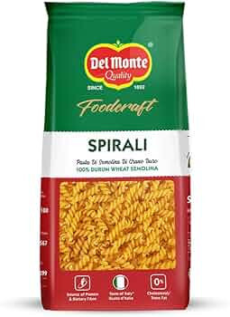 Del Monte Foodcraft Spirali Pasta, Durum Wheat Semolina, 500g| No Maida
