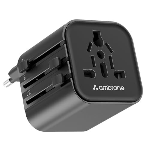 Ambrane Universal Travel Socket (ATA-03, Black)