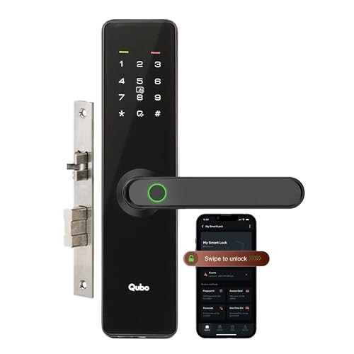 QUBO Smart Door Lock Essential from Hero Group  (Black)