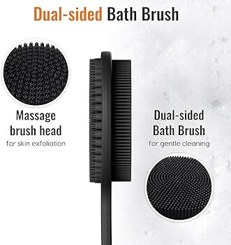 CANDY KARTSoft Silicone Back Scrubber with Long Handle Shower