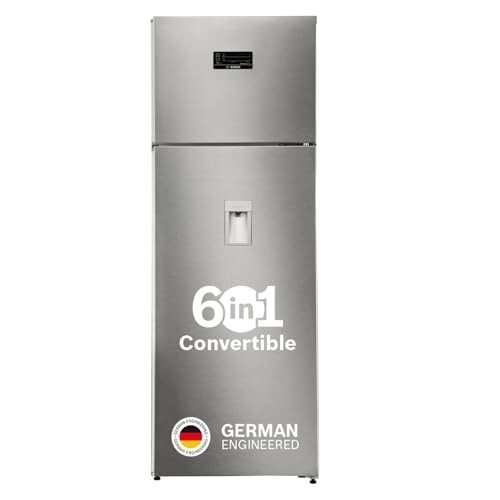 Bosch 368L, 1 Star, Frost Free Double Door Refrigerator with 2.5 L Water Dispenser (CTC39S21AI, Steel, 2026)
