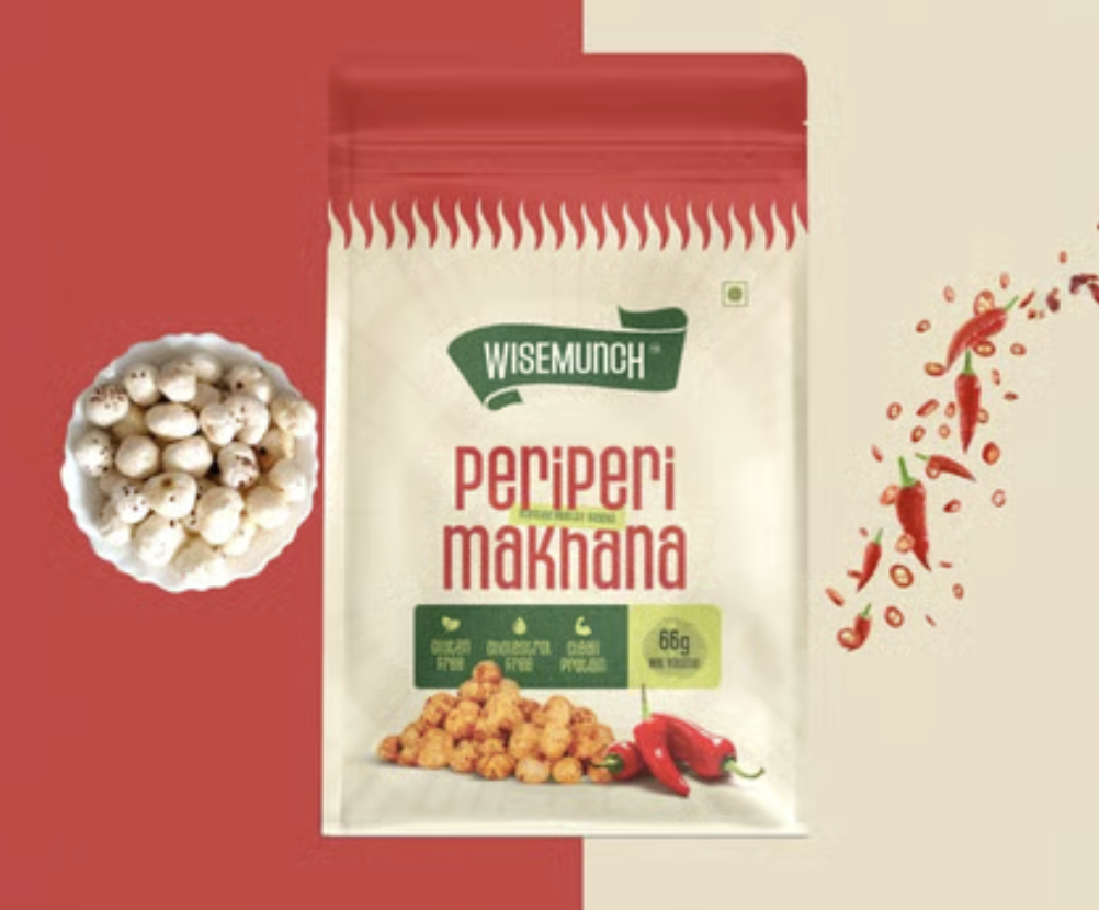 Wise Munch Cream & Onion / Peri Peri Roasted Makhana [location specific]