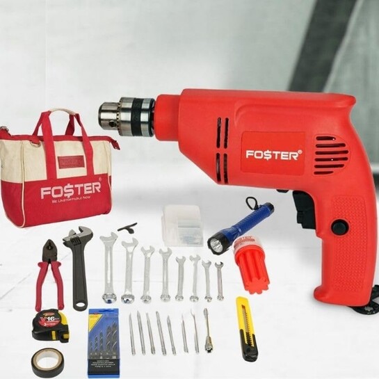 FOSTER FKS-032 SUPREME General Purpose tool bag with Forward/Reverse Drill machine