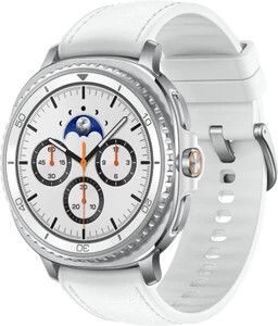 Samsung Galaxy Watch8 Classic (46mm Bluetooth) (White Strap, Large)