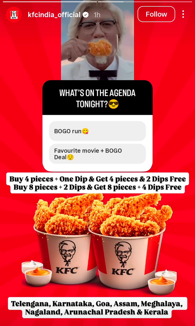KFC Birthday Offer Double Deal B1G1