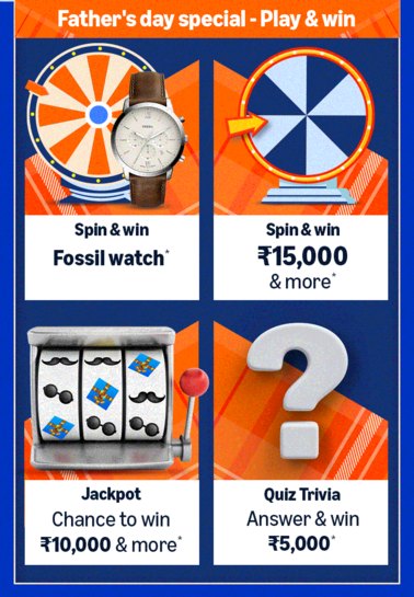 Father's Day Special Play & Win (Spin & Win, Jackpot & Quiz)