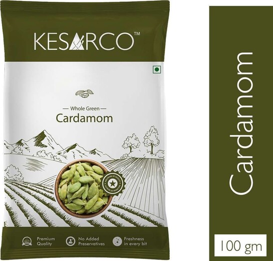 KESARCO Whole Green Cardamom, Elaichi 100gm @250