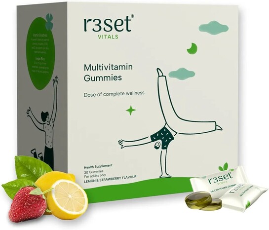 R3SET Multivitamin Gummies for Men & Women | Boosts Immunity Vitamins A, C, D, E & Zinc for Overall Health – 30 Gummies