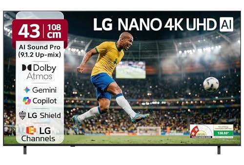 LG 108 cms (43 inches) NU87 AI Series Nano 4K Ultra HD Smart 