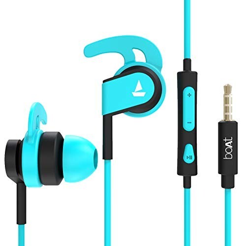 Boat Bassheads 242 in Ear Wired Earphones with Mic(Blue)