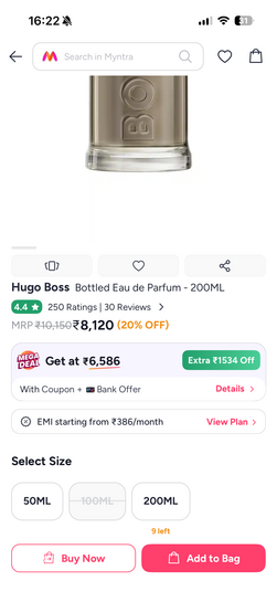 Hugo Boss  Bottled Eau de Parfum - 200ML