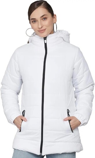 KOTTY Women Nylon Full Sleeve Solid Puffer Jacket