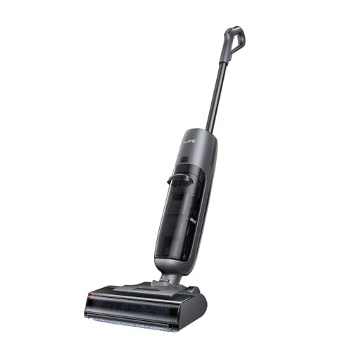 ILIFE W90 Pro Handheld Vacuum Cleaner, Dry & Wet, Larger Dual Tanks, Powerful Suction, One-Click Self-Cleaning, Real-time LED Display, Noise-Reduction & Shock-Absorbing, Washable Floor Head & Filters