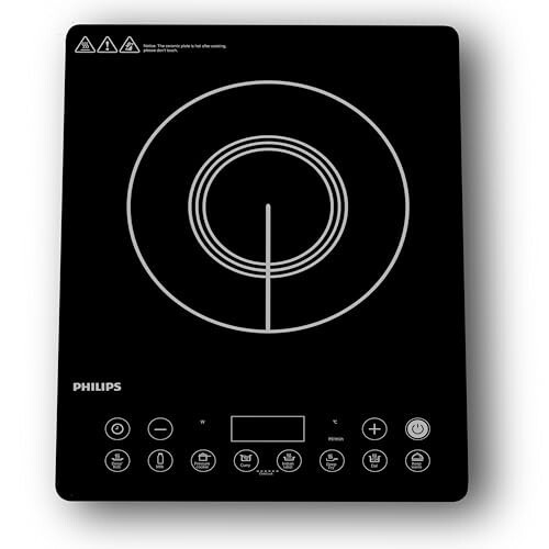 Philips HD4995/00 2100W Induction Cooktop | 240 Volts | 3Y, black and blue