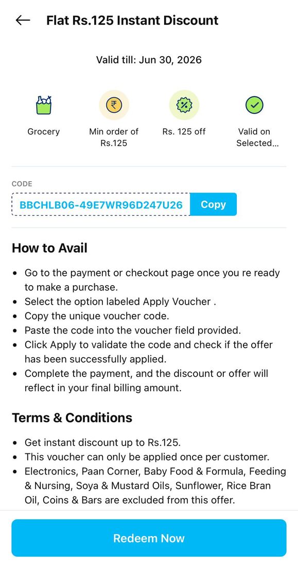 Paytm x Bigbasket | ₹125 off on Mov ₹125 | May be Account Specific | Free ₹100 Wallet Cash in Handpicked App