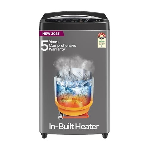 [Coupon + SBI DC ] Godrej 7.5Kg 5 Star AI Top Load Washing Machine with Inbuilt Heater – Graphite Grey (WTEON ALP 75)