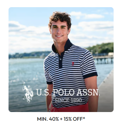 U.S.Polo Assn. - Min 40% + 15% Off 