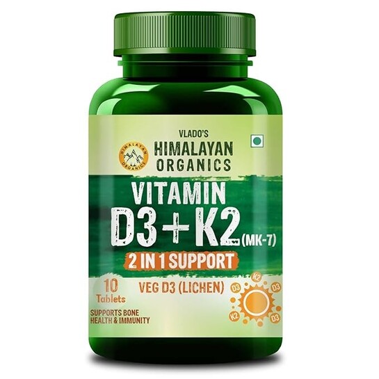 Vlado’s Himalayan Organics Vitamin D3 600 IU + K2 as MK7 Supplement