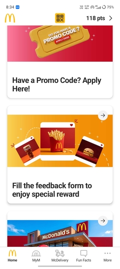 McDonald's Feedback Earn Coupon.