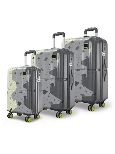 Safari Tazzo 8 Wheels Set of 3 Trolley Bag, Hard Case Polycarbonate