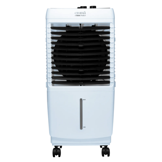 Croma 50 Litres Mini Desert Air Cooler with Ice Chamber (Antibacterial Honeycomb Pads, White)
