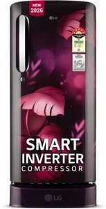 LG 185 L Direct Cool Single Door 5 Star Refrigerator with Base Drawer (Purple Ilan, GLD1956ZAPI)