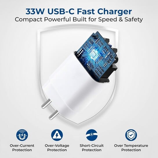 25W (PD 3.0 PPS 33W) Type-C Adaptor Compatible with Samsung-Galaxy S/A/M/F/Z Series | Super Fast AdaptorCompatible for S23/S22/S21/21 fe/S20/M14 5G/M34/M54/M53 5g/M33/M13/A34/A54 5G (White)