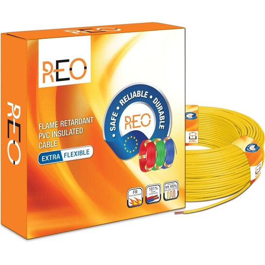 REO by Havells | 2.5 sqmm Copper Wire (90 meter -Red)| Class 5 Conductor 