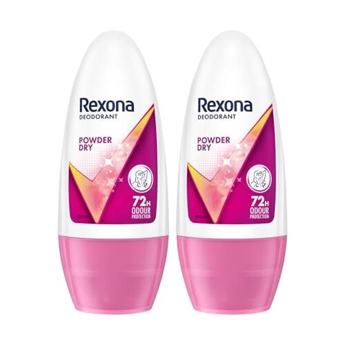 Rexona Powder Dry Underarm Roll-On Deodorant for Women 50ML (Combo pack of 2)