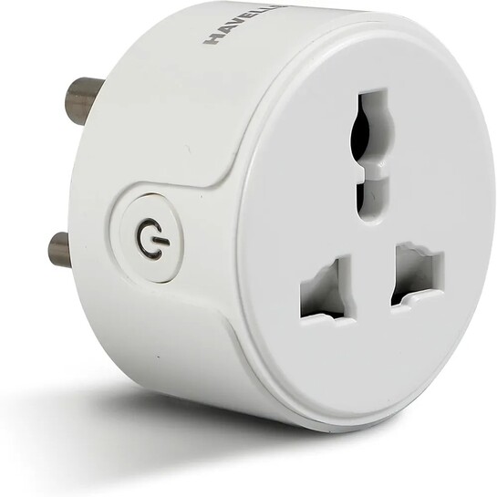Havells 10 A Wi-Fi Smart Plug (White) with Voice Control