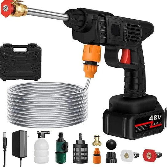 LAVISHLOOK Cordless Portable Wireless Pressure Washer Gun 48V Pre...more