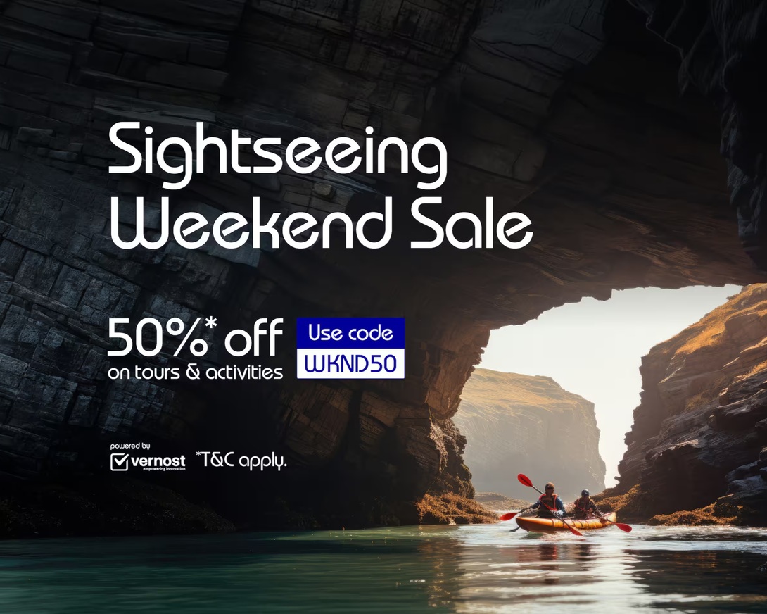 Up to 50% off on sightseeing at indigo this weekend